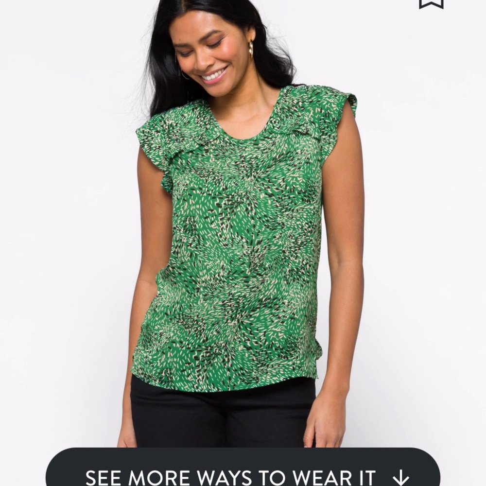 LES SEREIN Katrina Ruffle Detail Blouse Stitch Fix